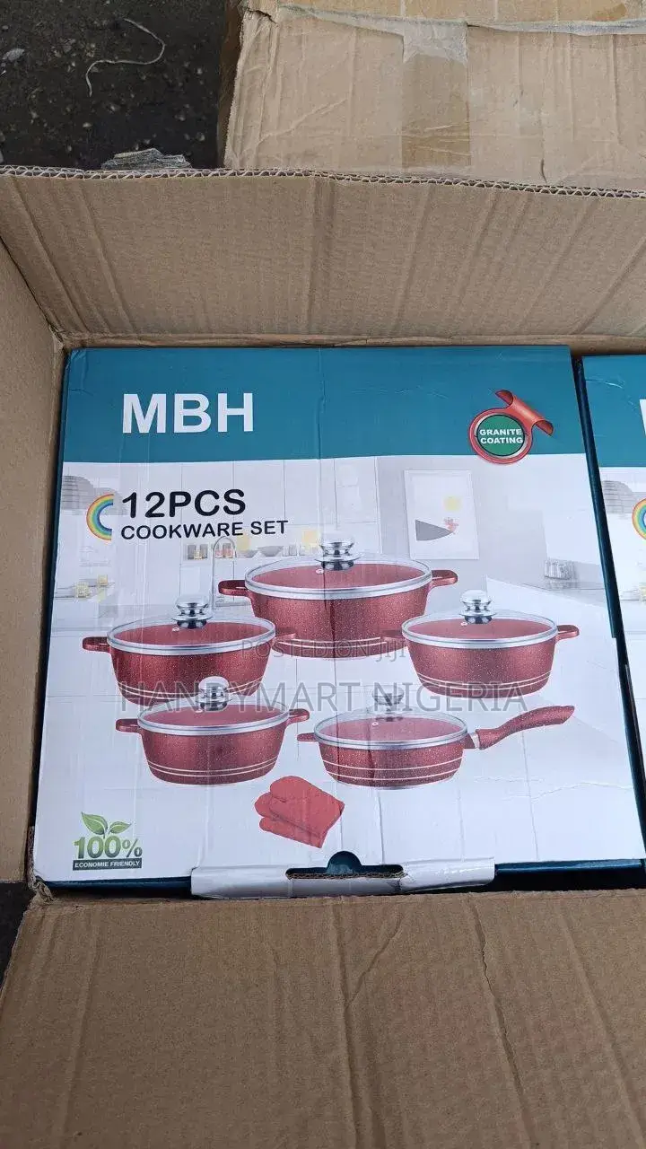 MBH 12-Piece Granite Coating Non-Stick Cookware Set 20% Off