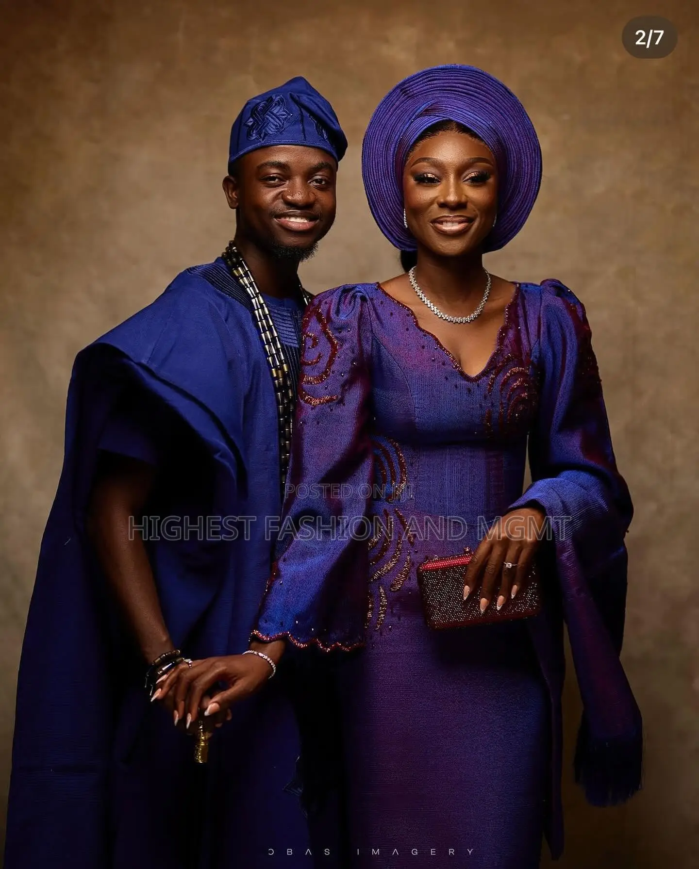 Cobalt Lace Iro and Buba Men’S Tailored Royal Cobalt Agbada