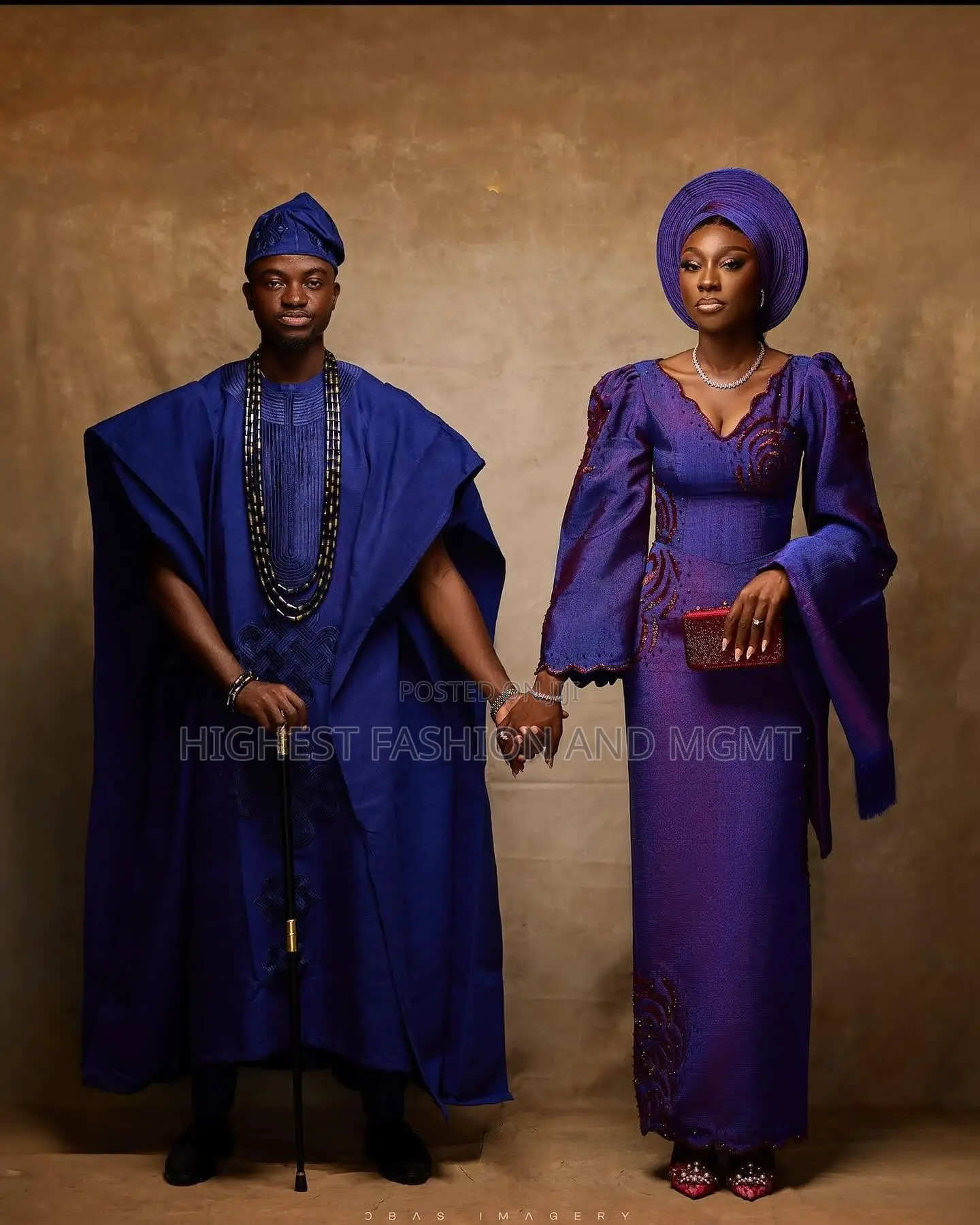 Cobalt Lace Iro and Buba Men’S Tailored Royal Cobalt Agbada