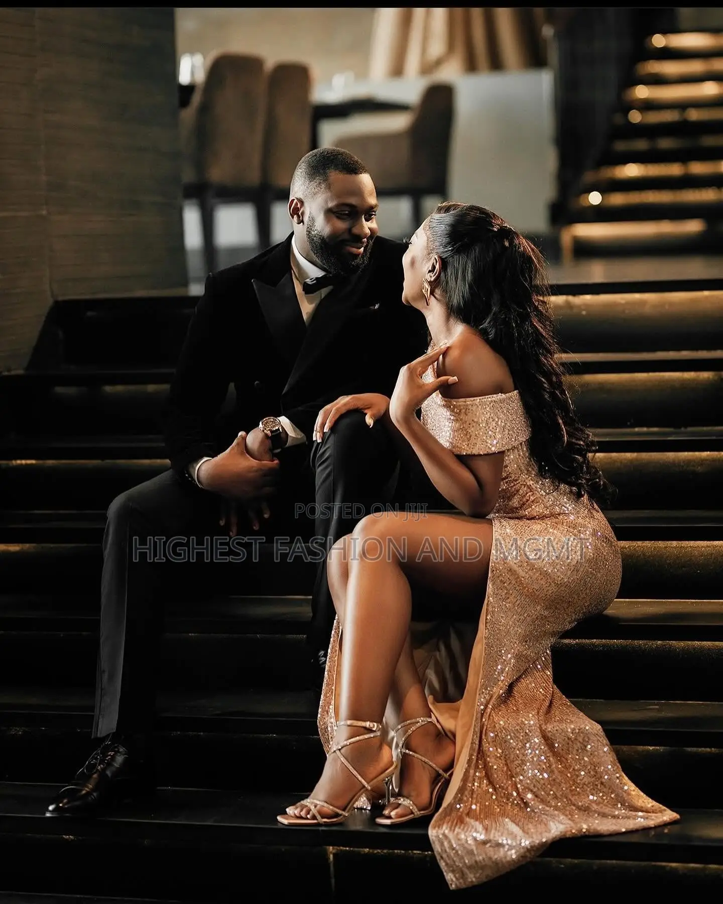 Sequined Gilded Evening Gown Tailored Velvet Tuxedo