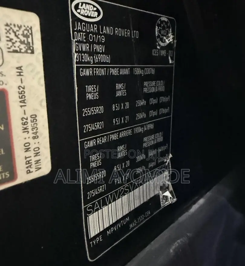 Land Rover Range Rover 2019 Black