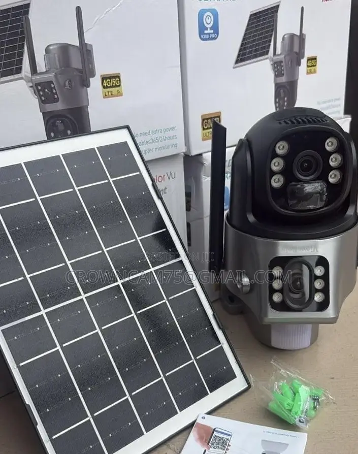 Super Quality Dual Lens Solar-Powered Auto_tracking CCTV Camera