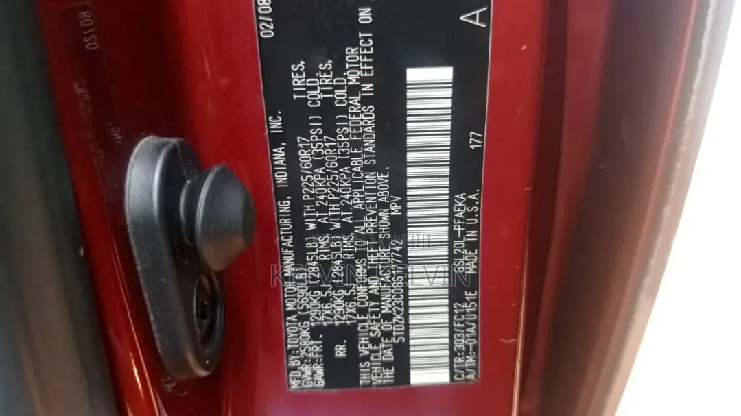 Toyota Sienna 2008 Red