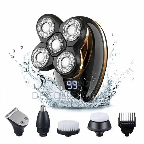 VGR 5 in 1 Multifunctional Men Electric Rotary Bald Head