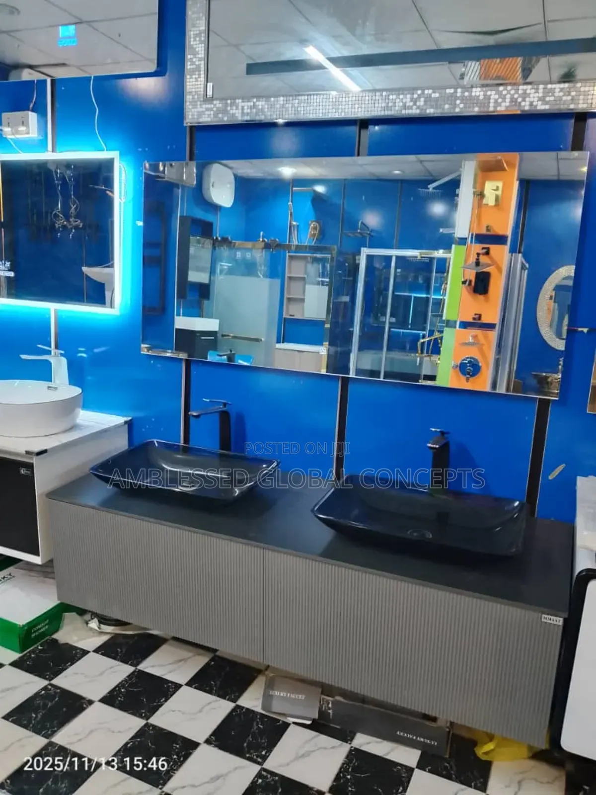 Excutive Double Carbinet With Canter Top Basin