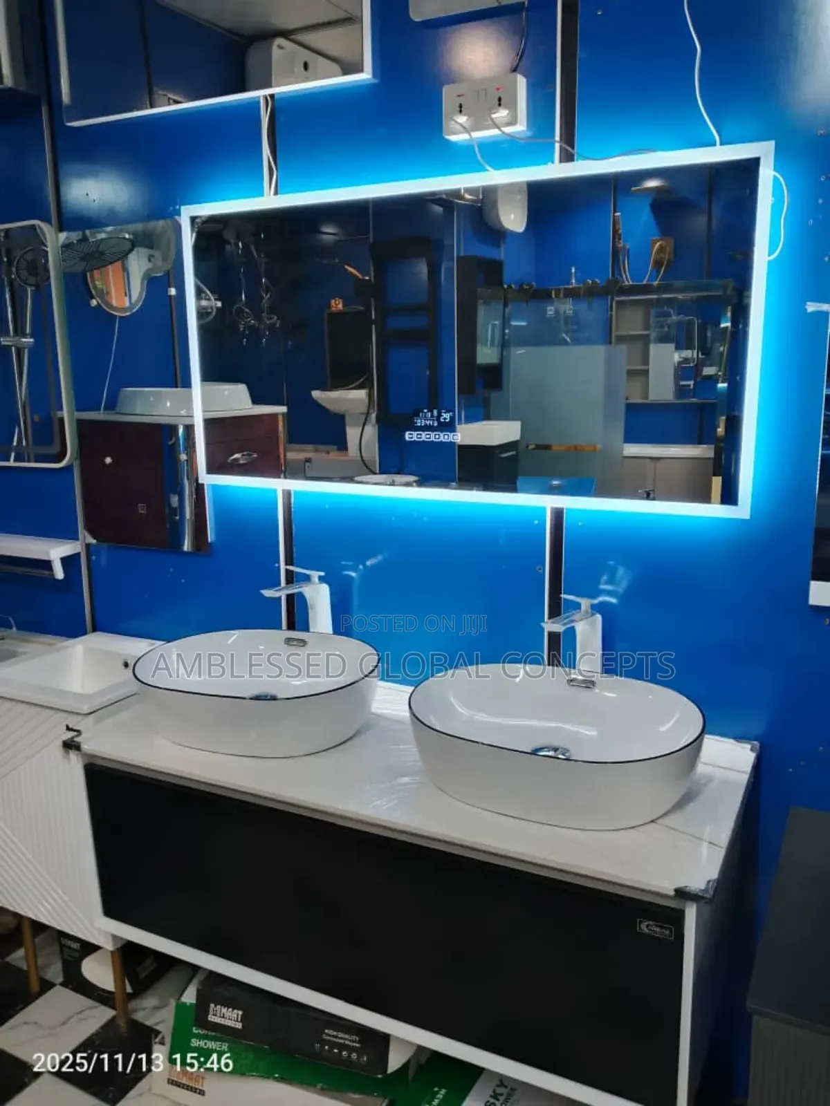 Excutive Double Carbinet With Canter Top Basin