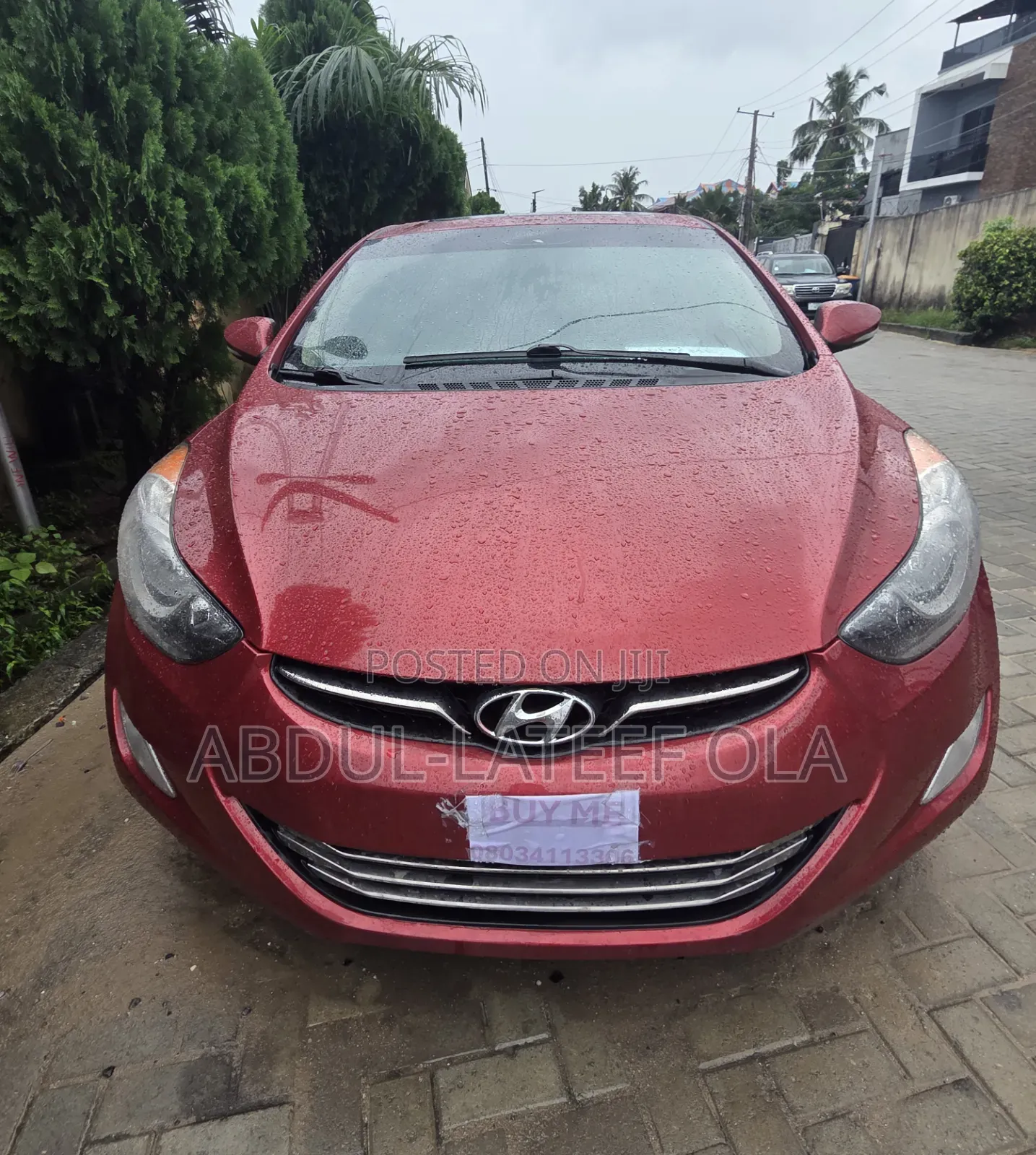 Hyundai Elantra Limited 2012 Red