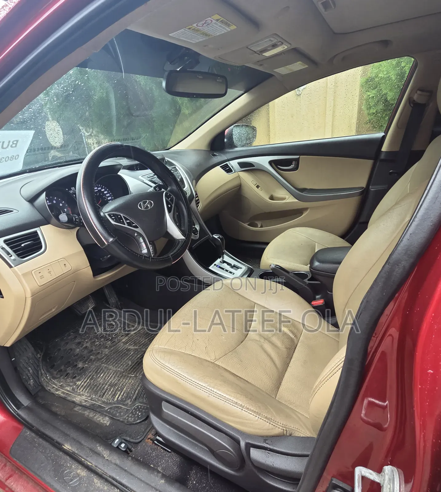 Hyundai Elantra Limited 2012 Red