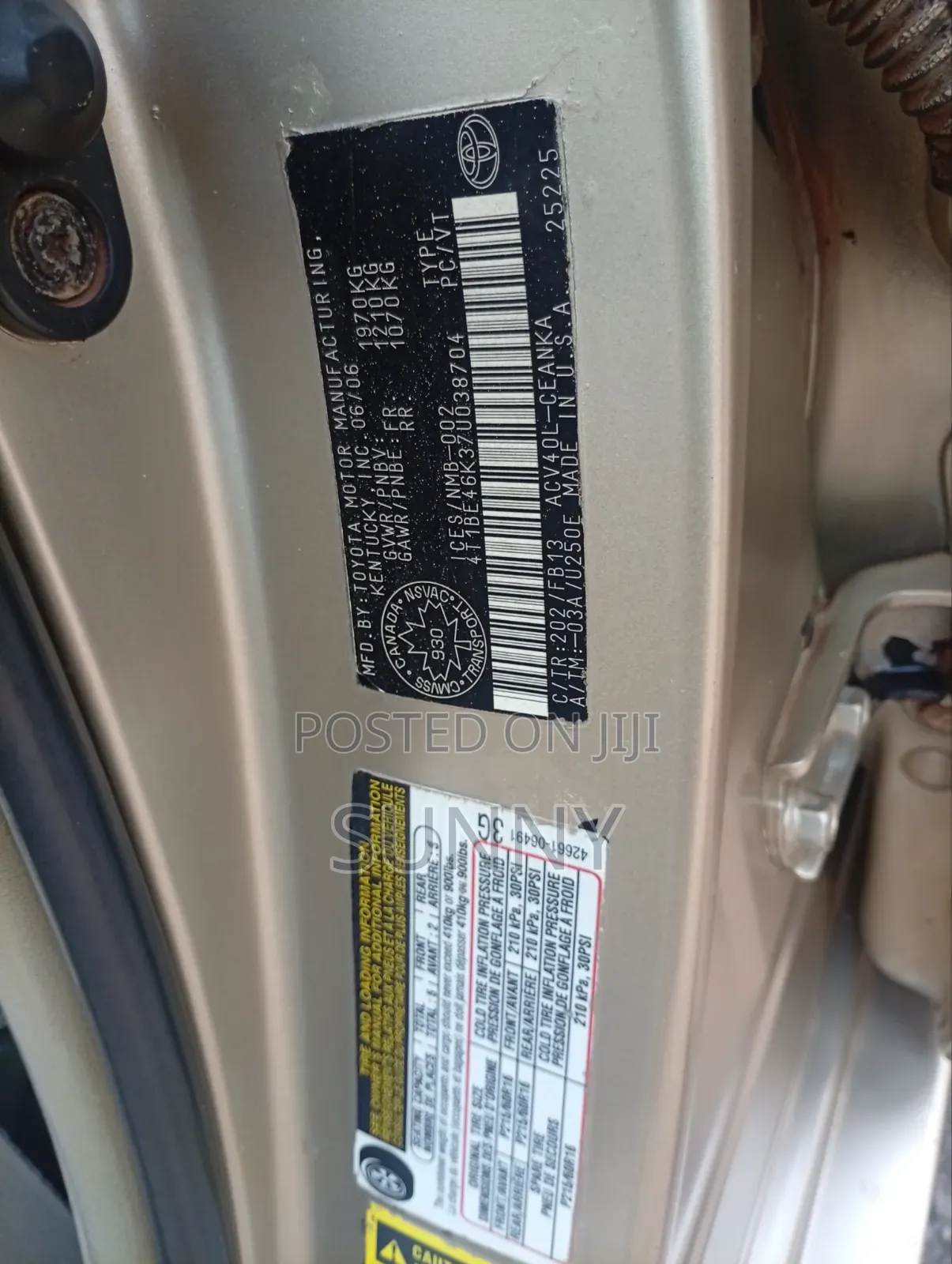 Toyota Camry 2.4 LE 2008 Gold