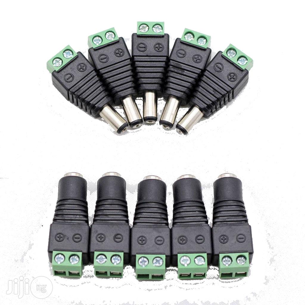 5 Pairs of Male/Female Dc Power Jack Connector Cable