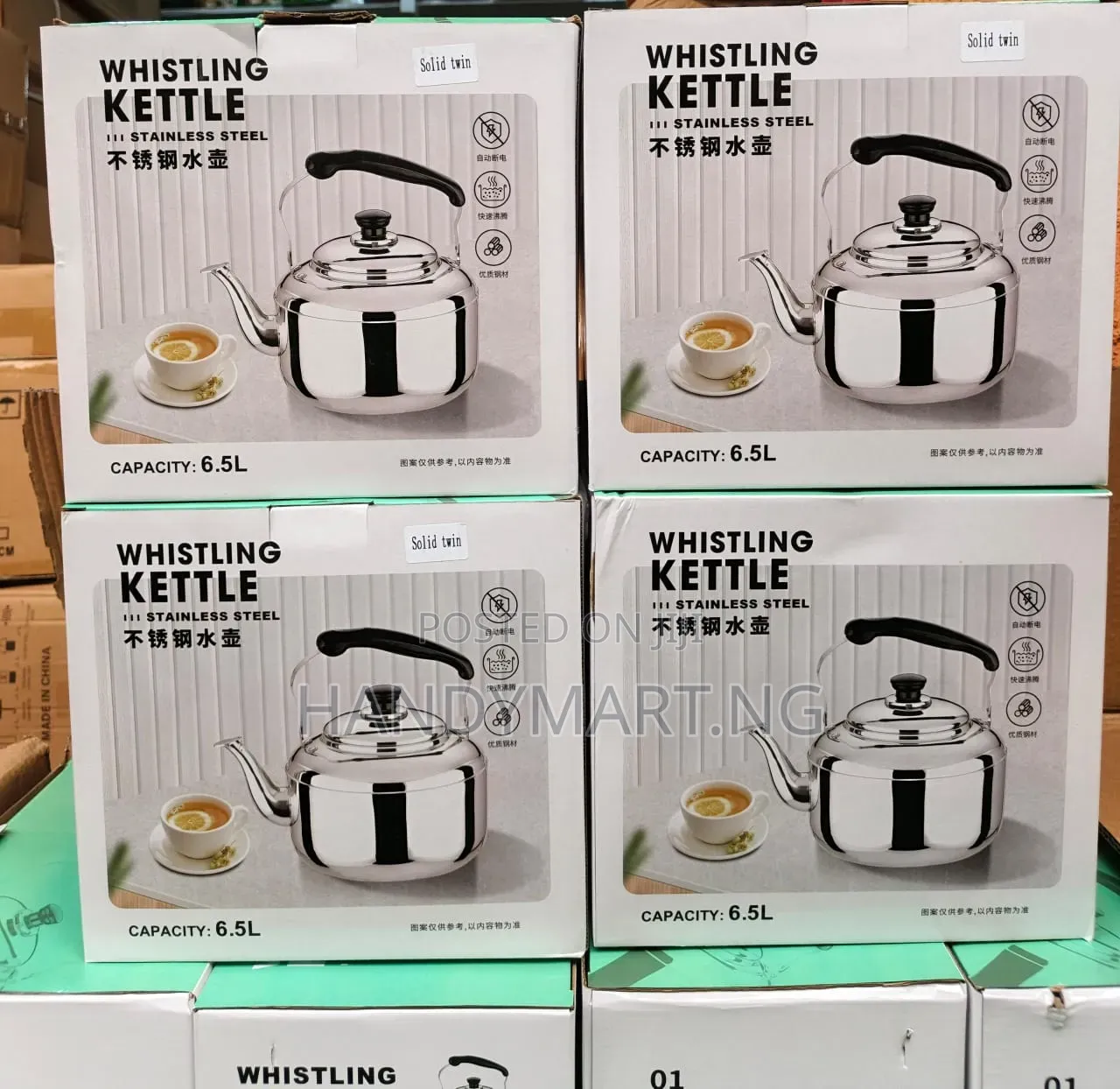 6.5l Stainless Steel Whistling Kettle 10% Off