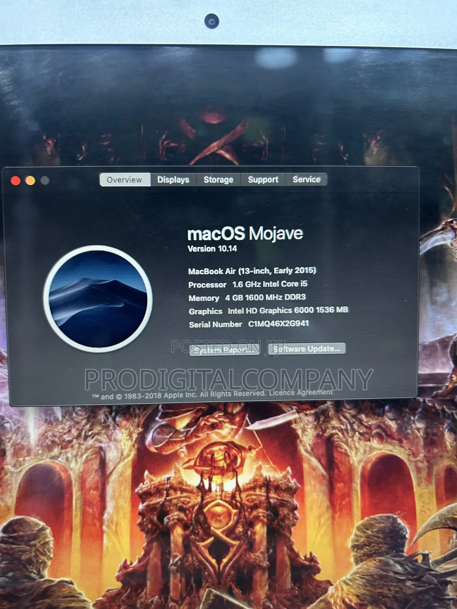 Laptop Apple MacBook Air 2015 4GB Intel Core i5 SSD 128GB