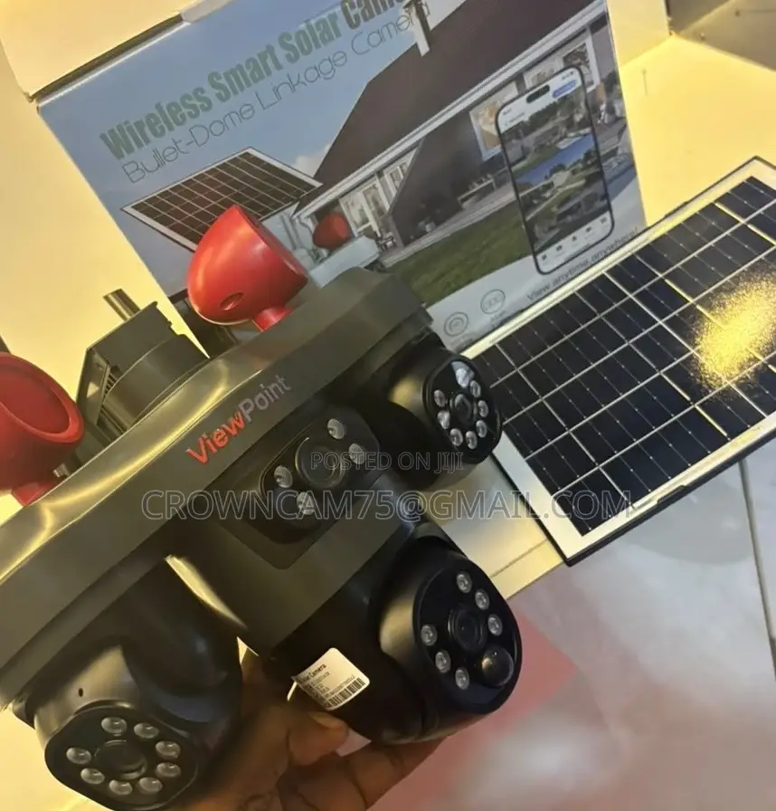 Solar 4g V380 Pro 3-Lens PTZ Solar Security Camera. All Rotating Angle