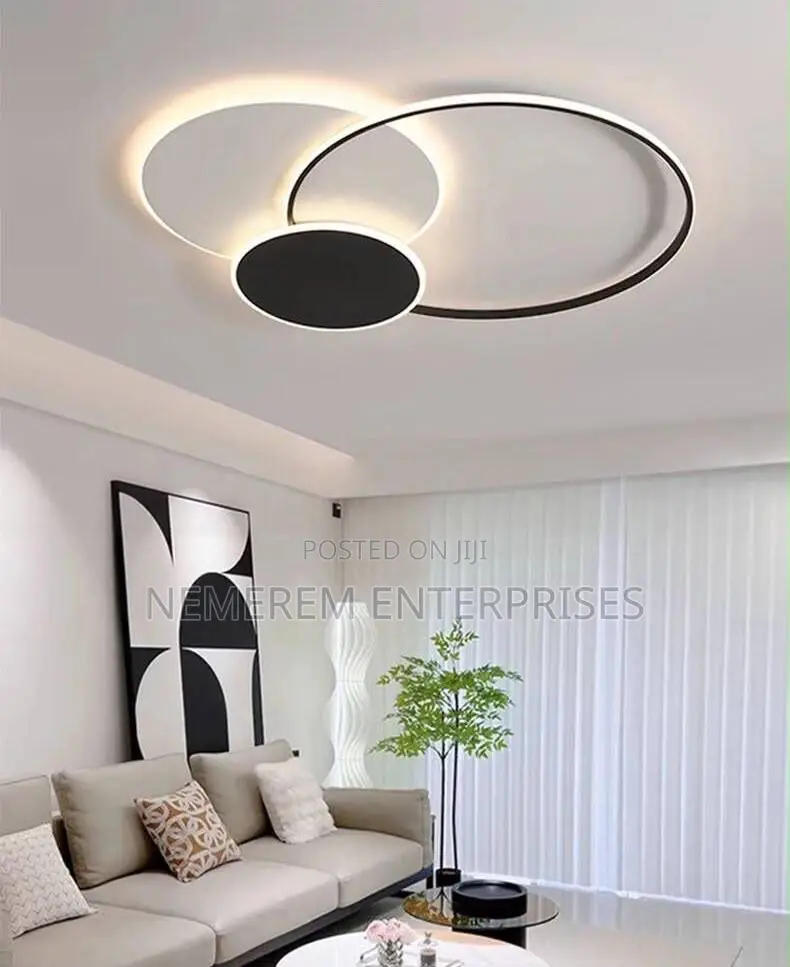 Ultra-Modern Geometric LED Ring Ceiling Light