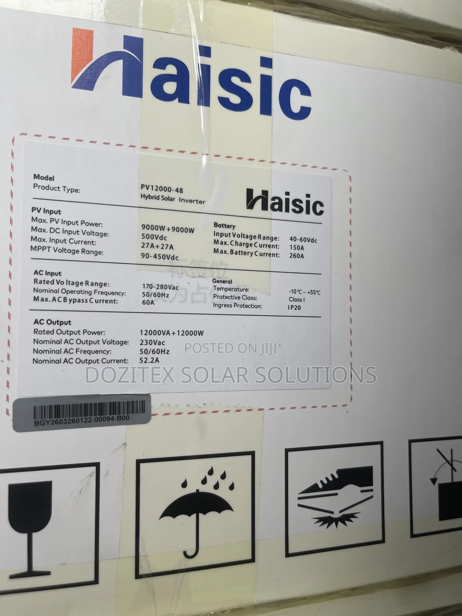 Brand New Haisic Solar Inverter {Hybrid} 15kva|24v System