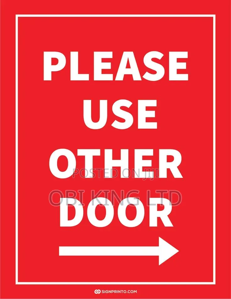 Self-Adhesive Door Signs (Adhesive Door Plates).
