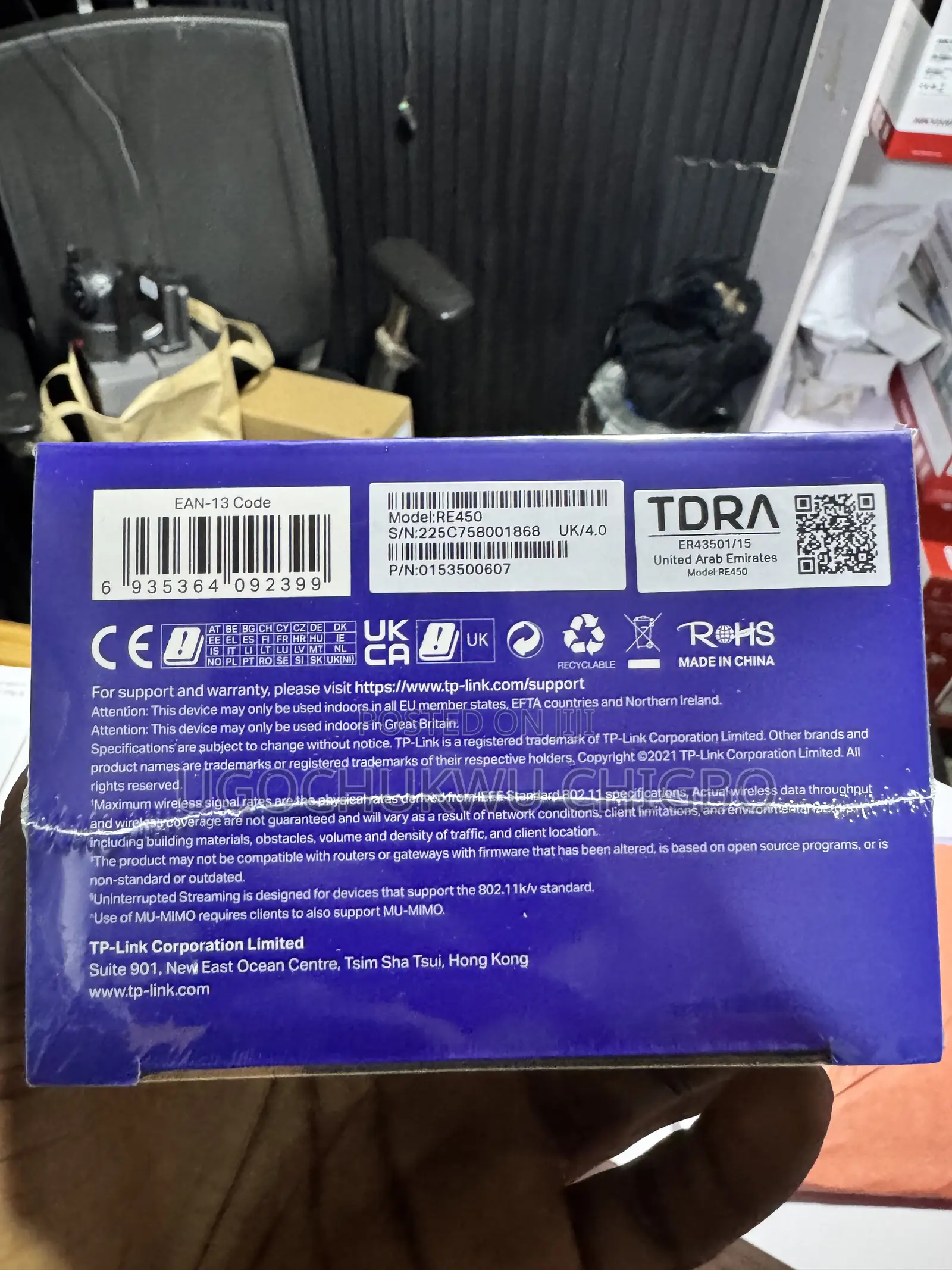Tp Link RE450 Mesh Wifi Extender Ac1750 Dual Band
