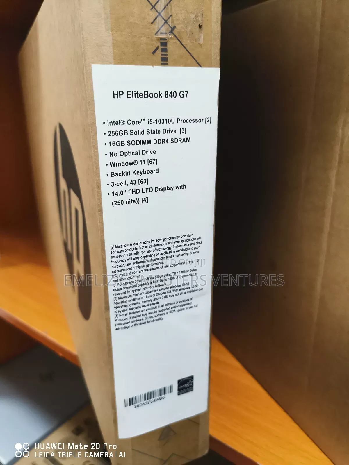 New Laptop HP EliteBook 840 G7 16GB Intel Core i5 SSD 256GB