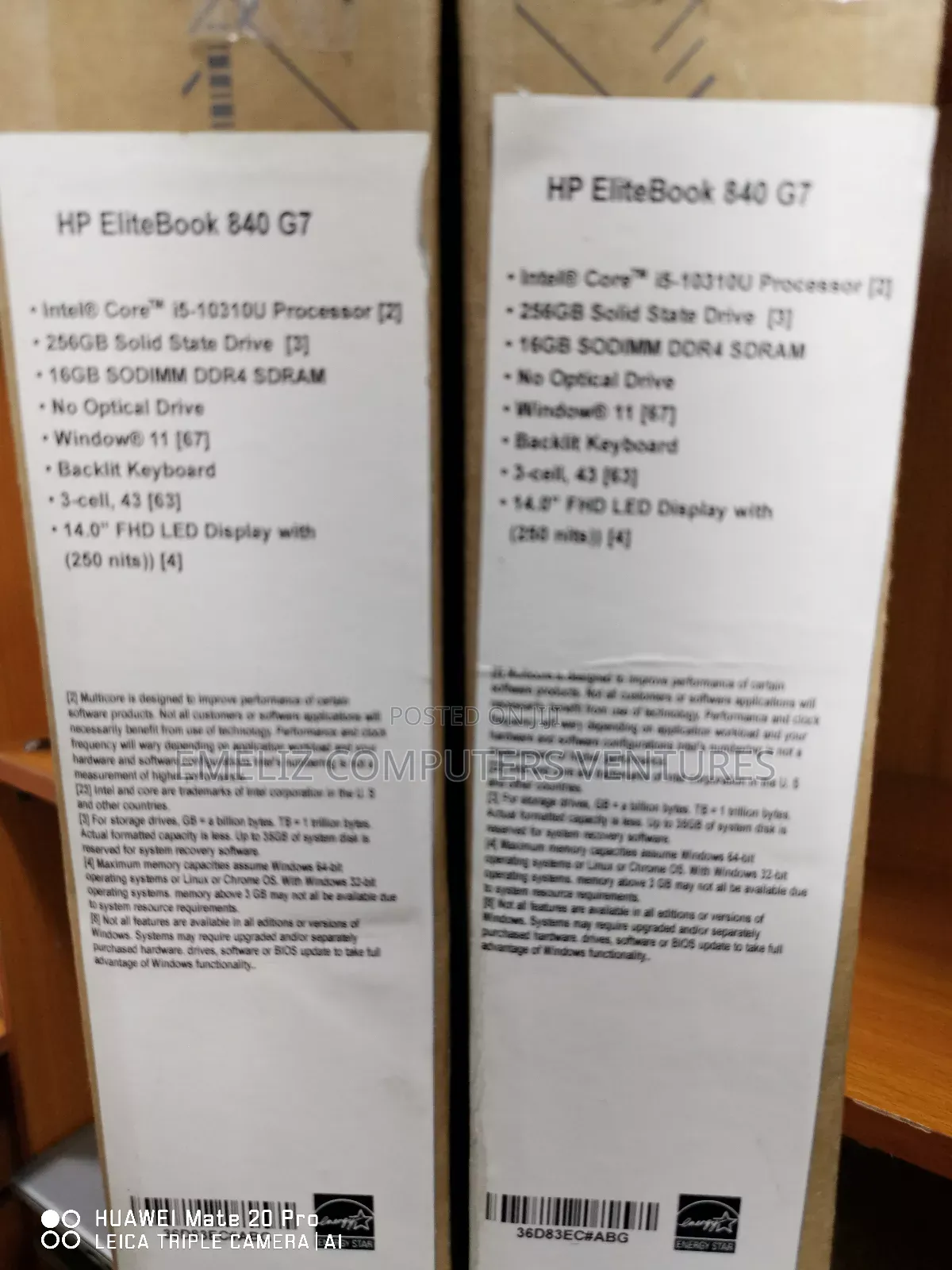 New Laptop HP EliteBook 840 G7 16GB Intel Core i5 SSD 256GB