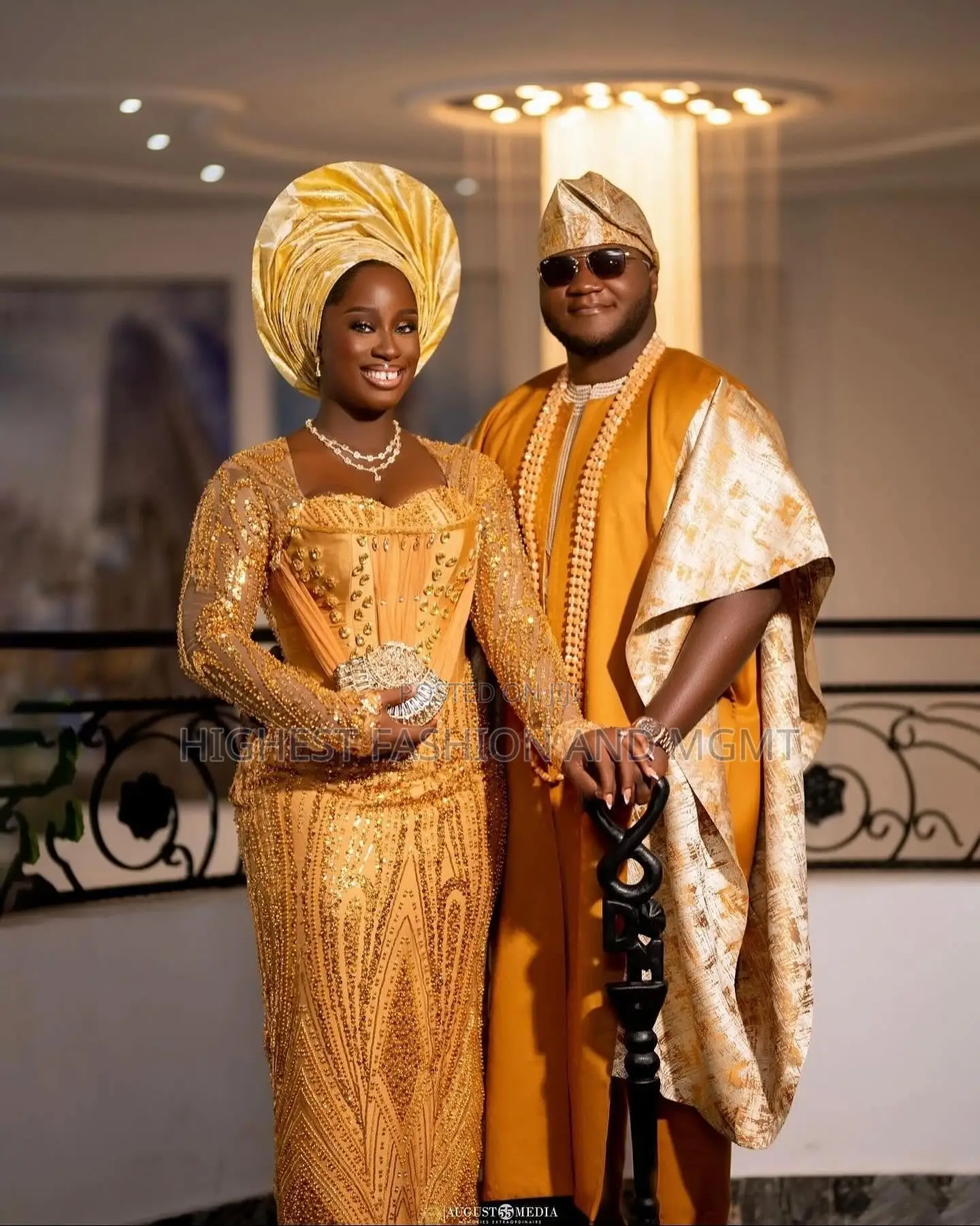 Sculpted Teal Lace Gown and Teal Agbada