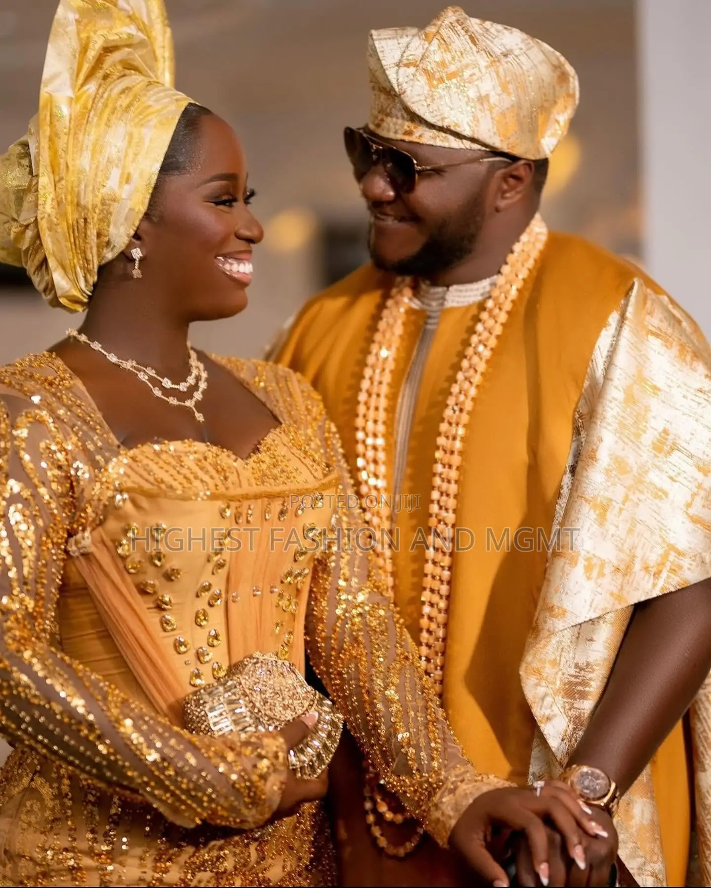 Sculpted Teal Lace Gown and Teal Agbada
