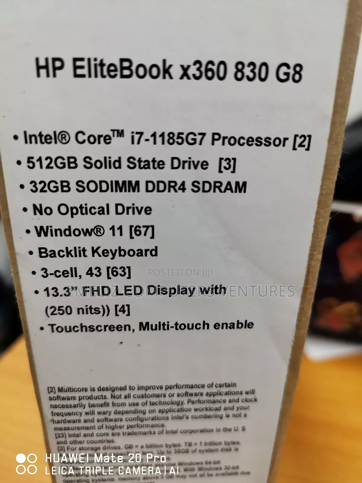 New Laptop HP EliteBook 830 G8 32GB Intel Core i7 SSD 512GB