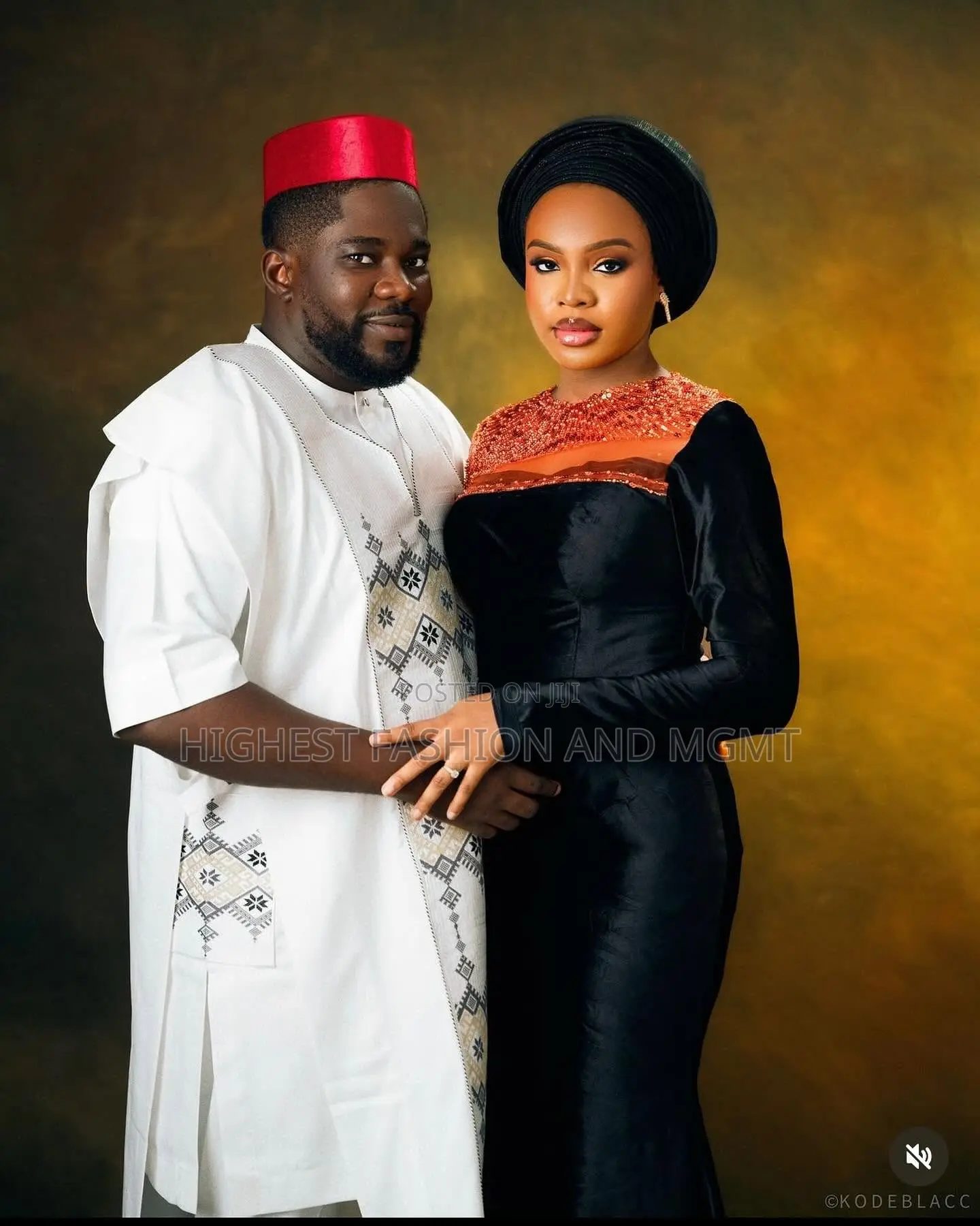 Black Velvet Gown With Embellished Sleeve Tailored White Agbada