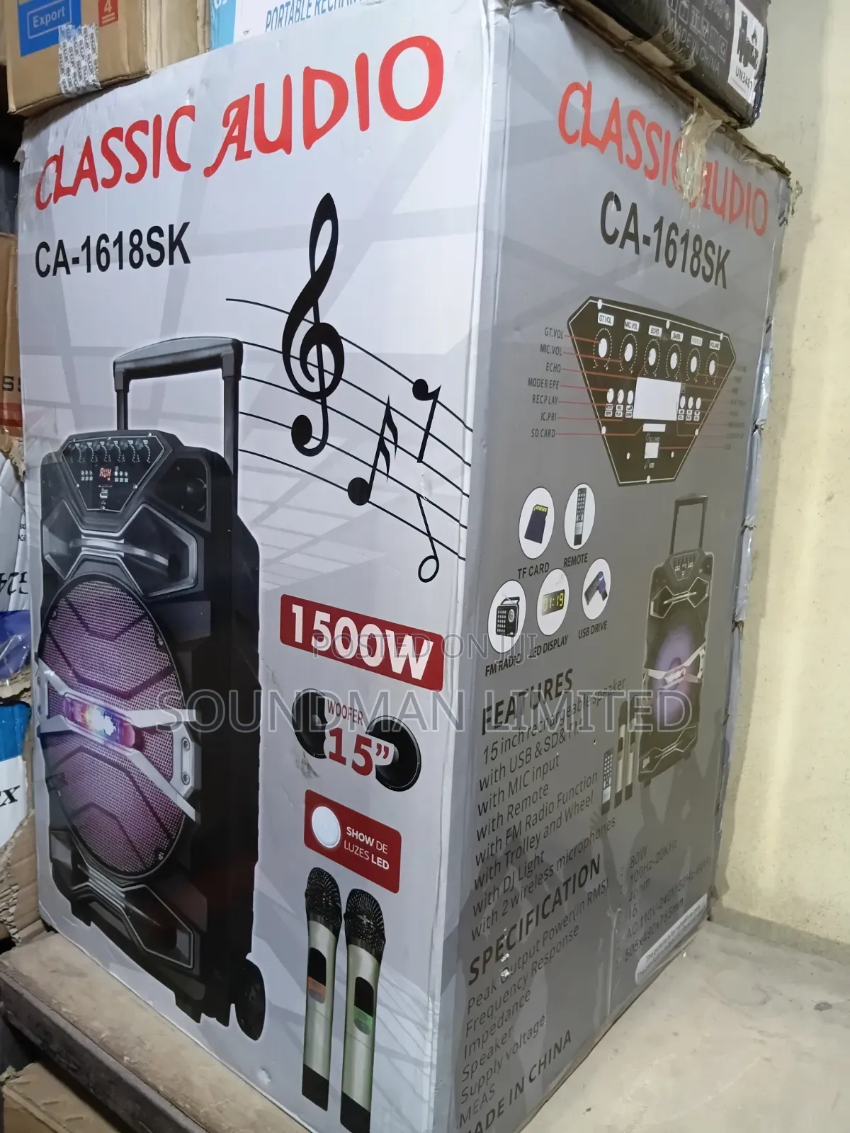 Classic Audio 15" Public Address Pa System Big Body Speaker Ca-1618sk