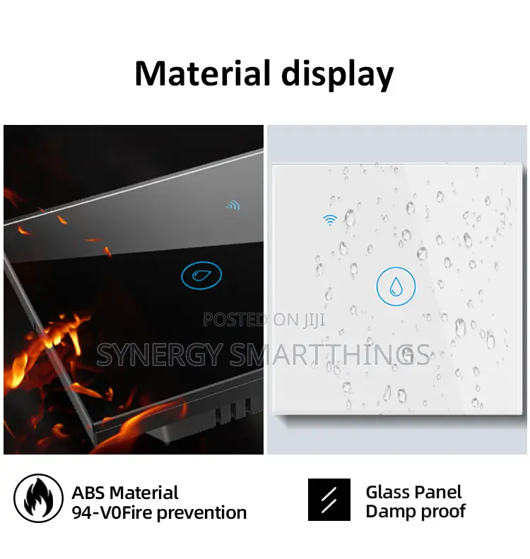 Tuya Zigbee Touch Smart 20amps Switch Black Color
