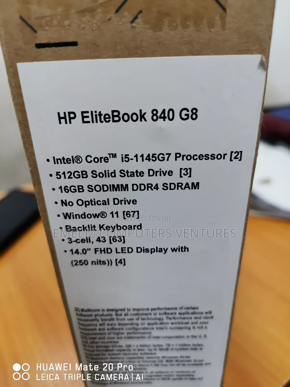 New Laptop HP EliteBook 840 G8 16GB Intel Core i5 SSD 512GB