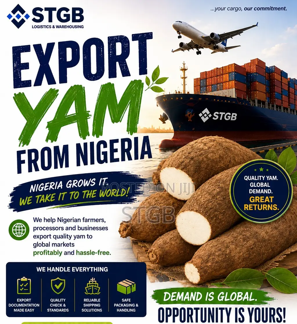 Yam Export From Nigeria – Fast Reliable