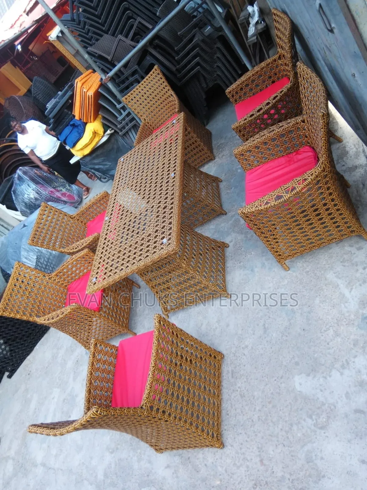 6 Seaters Big Boy Kanash Rattan Outdoor Chairs and Table