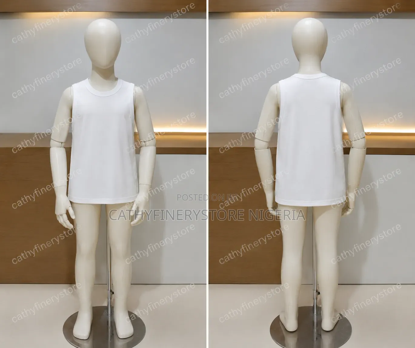 Boys White Tank Top Singlet