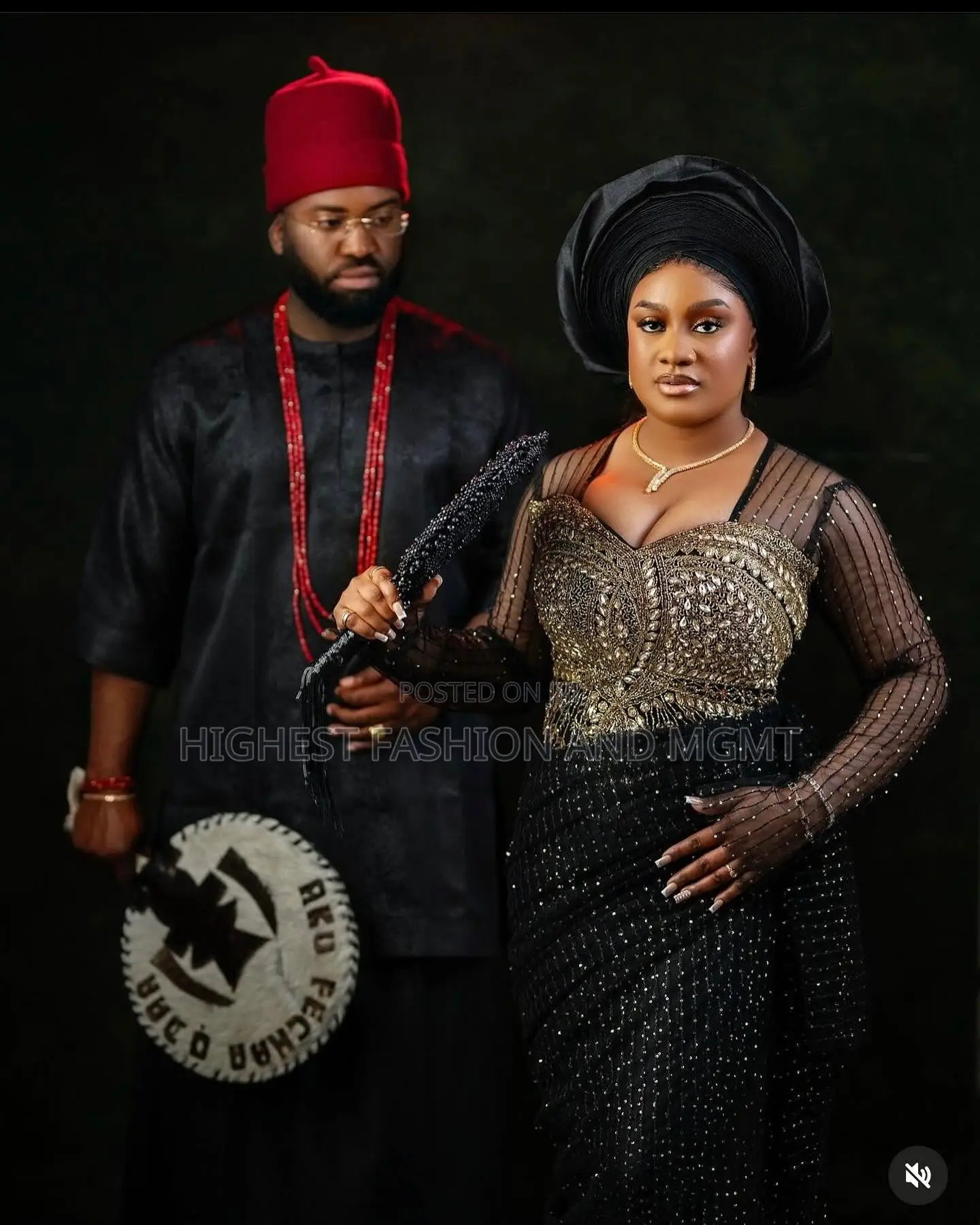 Luxury Midnight Gold Heritage Couple Set