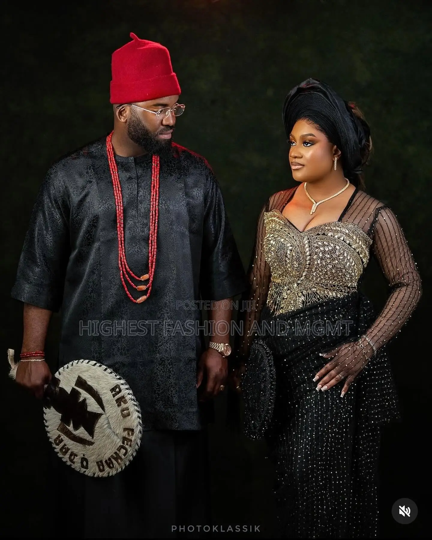 Luxury Midnight Gold Heritage Couple Set