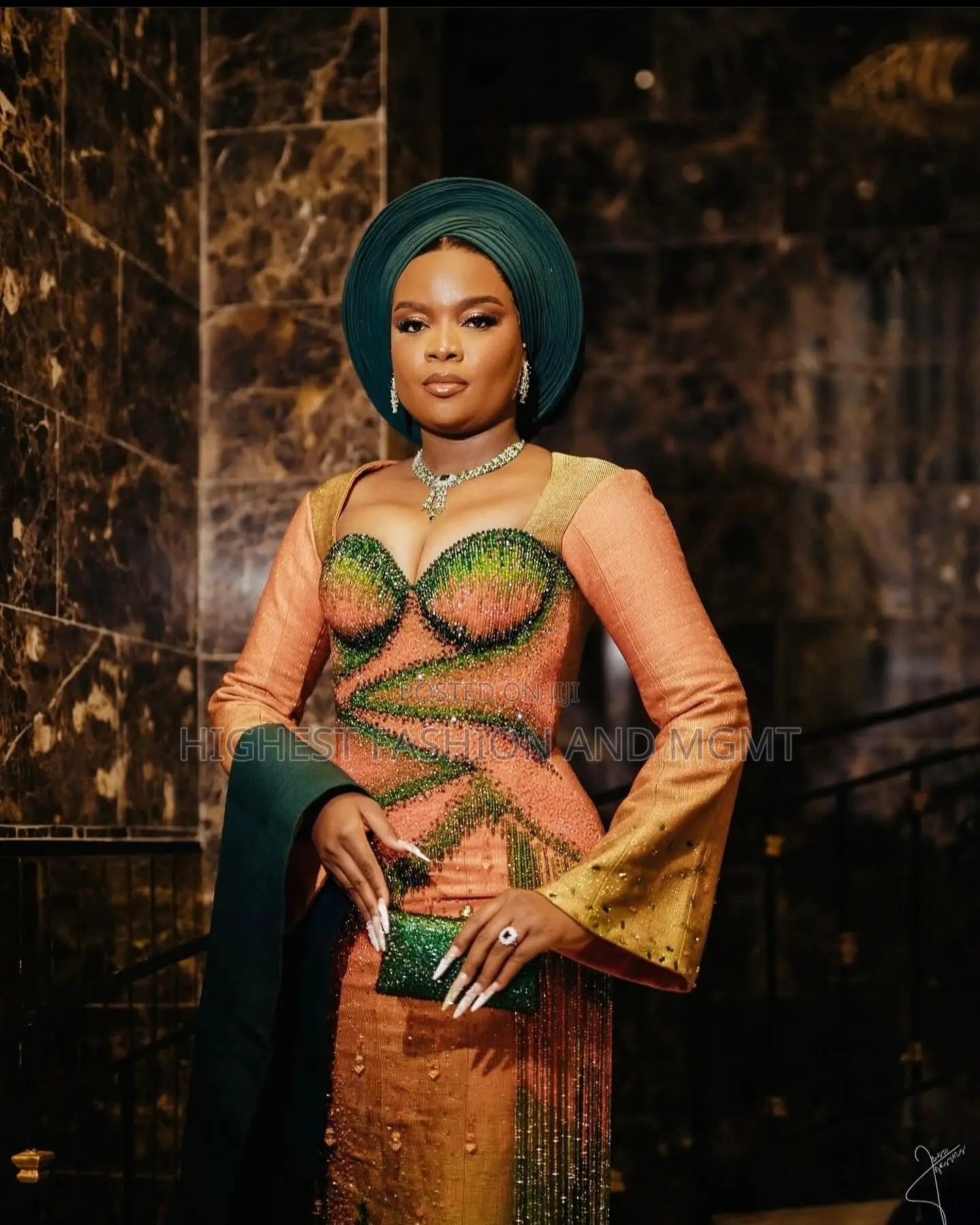 Gold Lace Velvet Gown Tailored Traditional Gold Agbada
