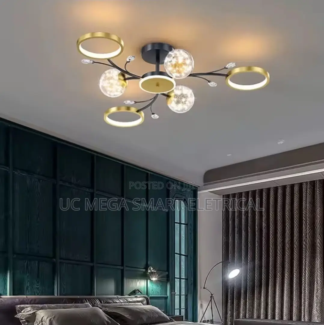 SANDYHA New Ceiling Lamp Stars Glass Ball Crystal Chandelier