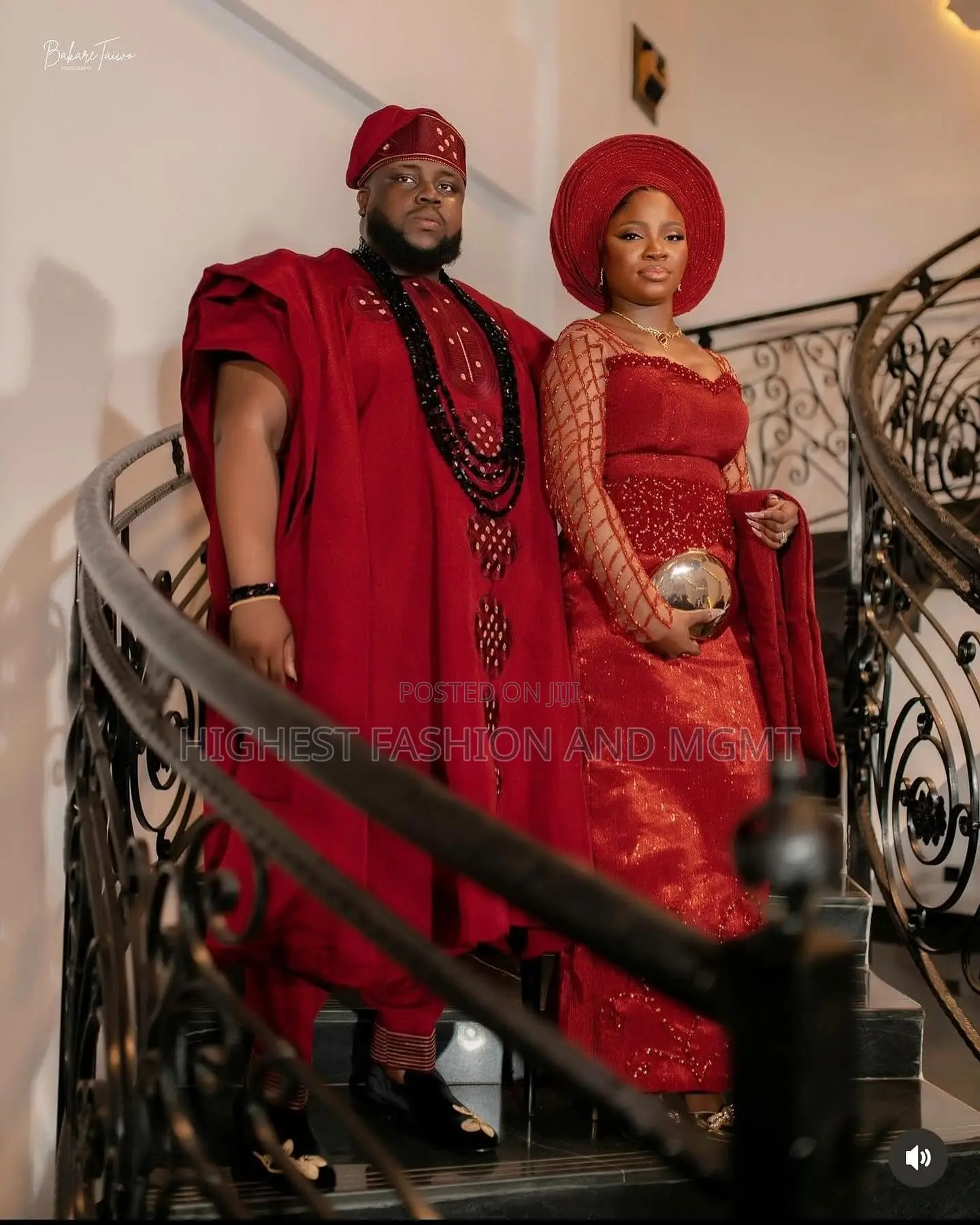 Crimson Lace Gown Tailored Traditional Crimson Agbada