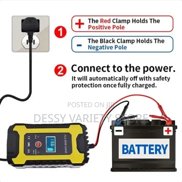12v/6a Smart Battery Charger With UK Plug