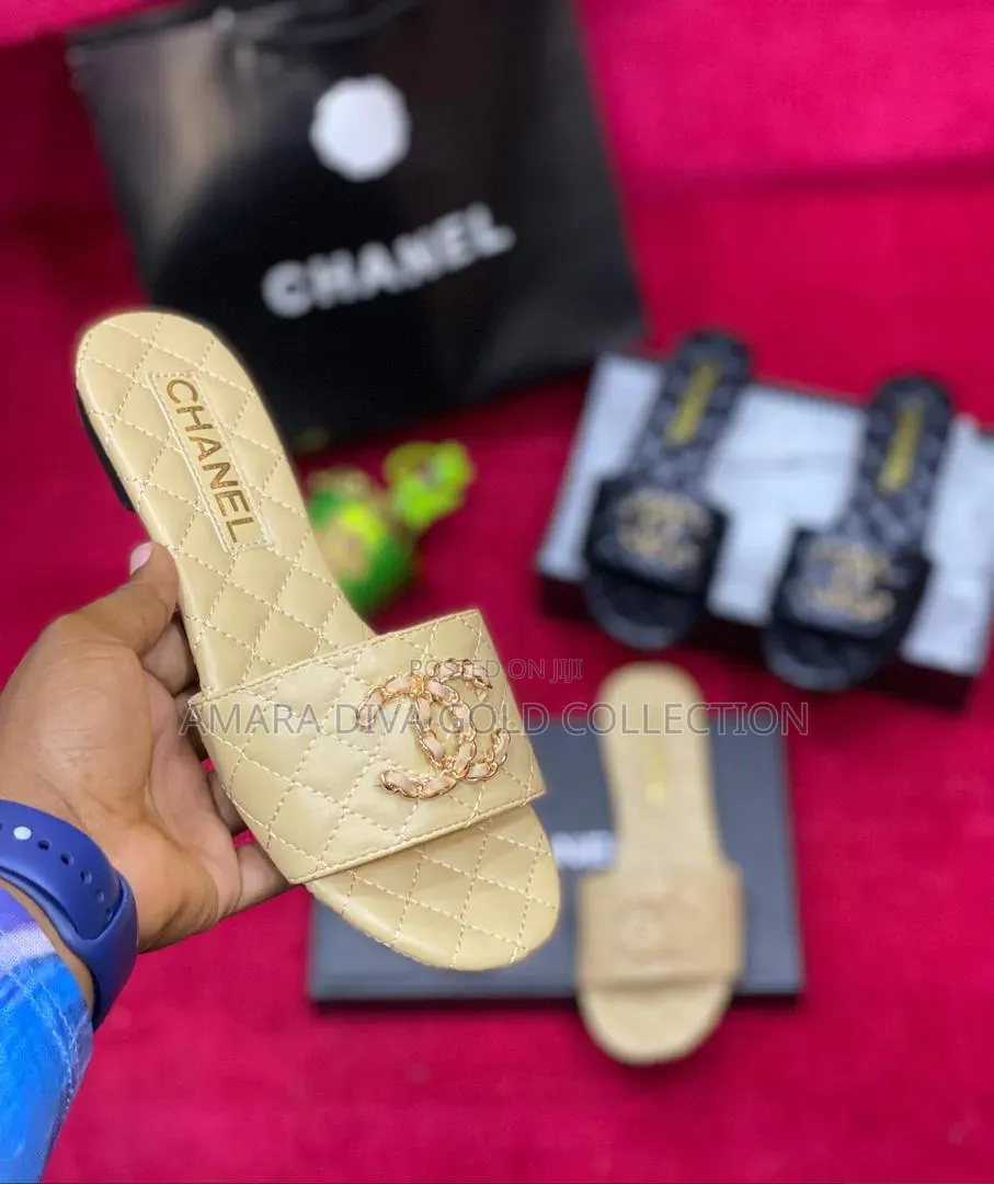 Luxury Quilted Flat Slide Slippers for Women