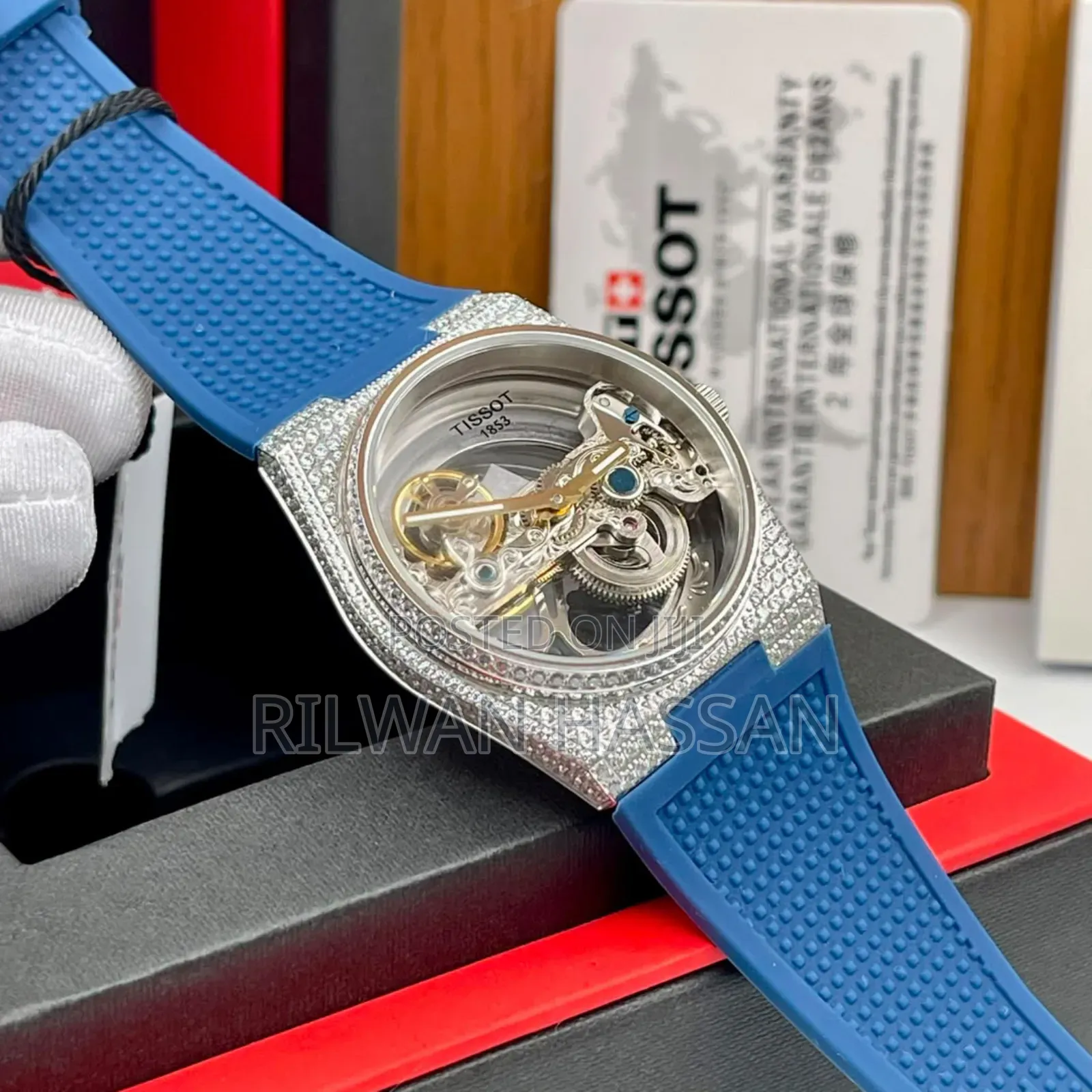 Tissot Stone Dotted Ice Rubber Strap