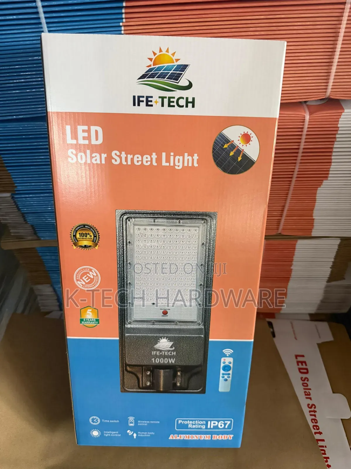 1000w IFE-TECH Aluminium Body Solar Street Led Light