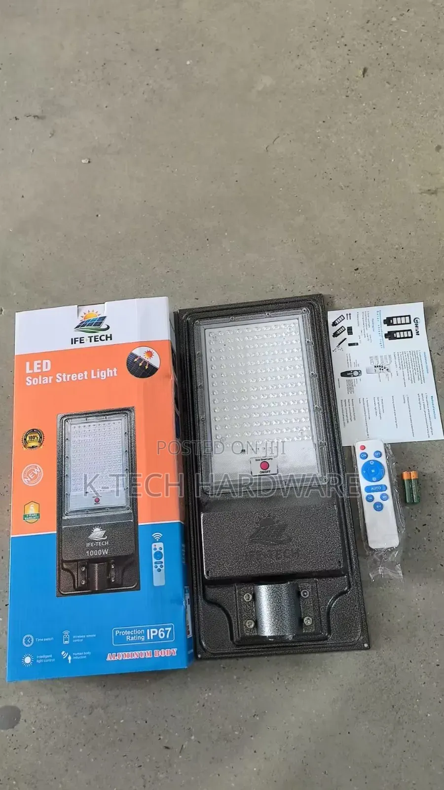 1000w IFE-TECH Aluminium Body Solar Street Led Light