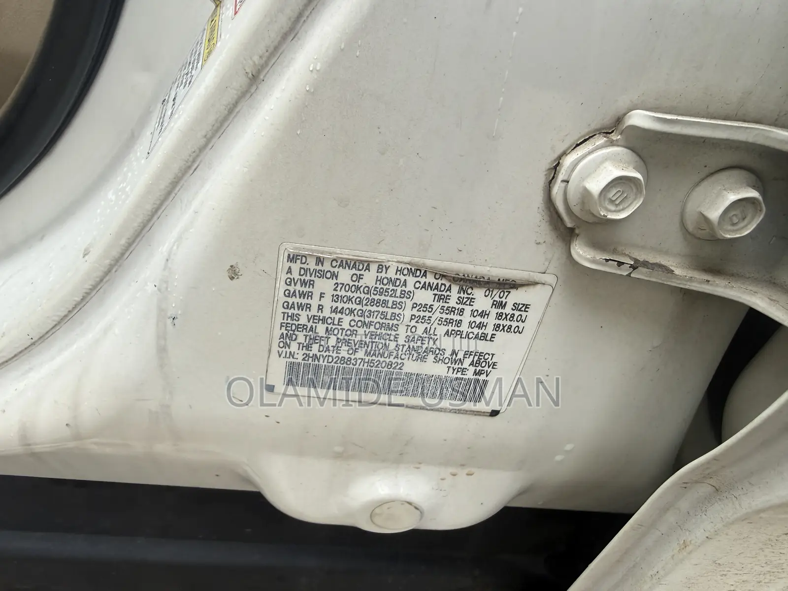 Acura MDX Sport 4dr AWD (3.7L 6cyl 5A) 2008 White