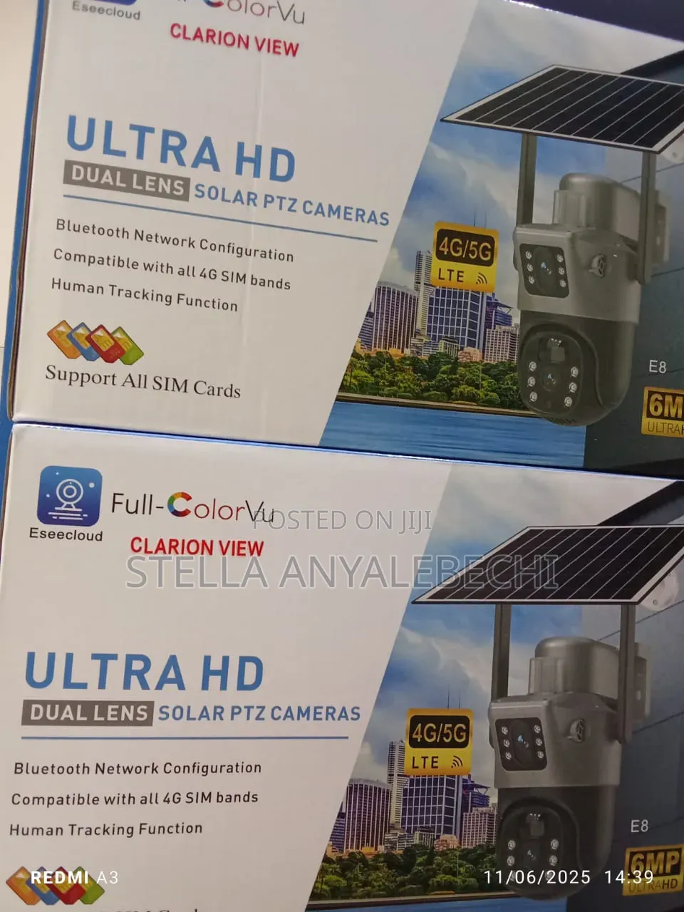 Intelligent Dual Lens Solar Camera ( Supports All Sim )