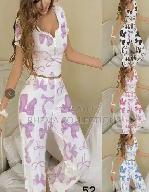 Quality 2pc Lacey Top and Trouser Night Wear
