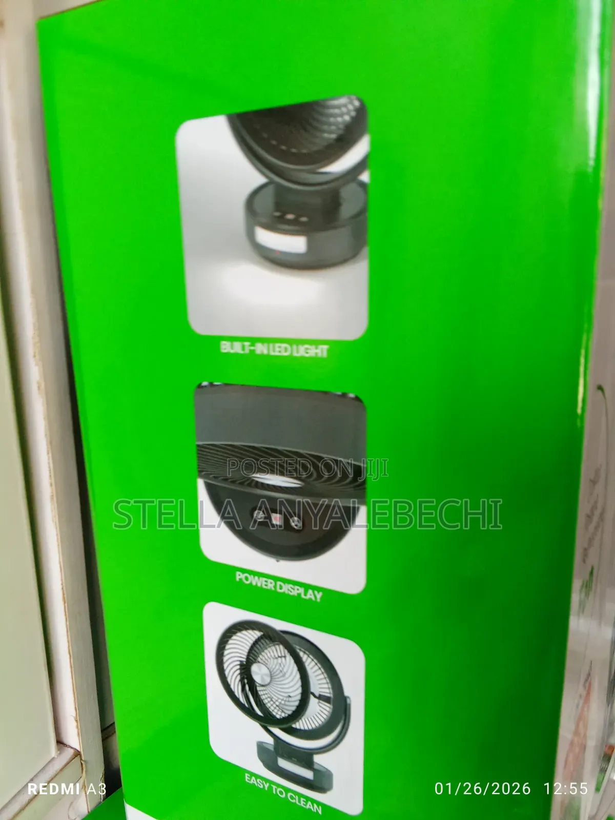 Rechargeable Rotable Fan With 12000mah Batter