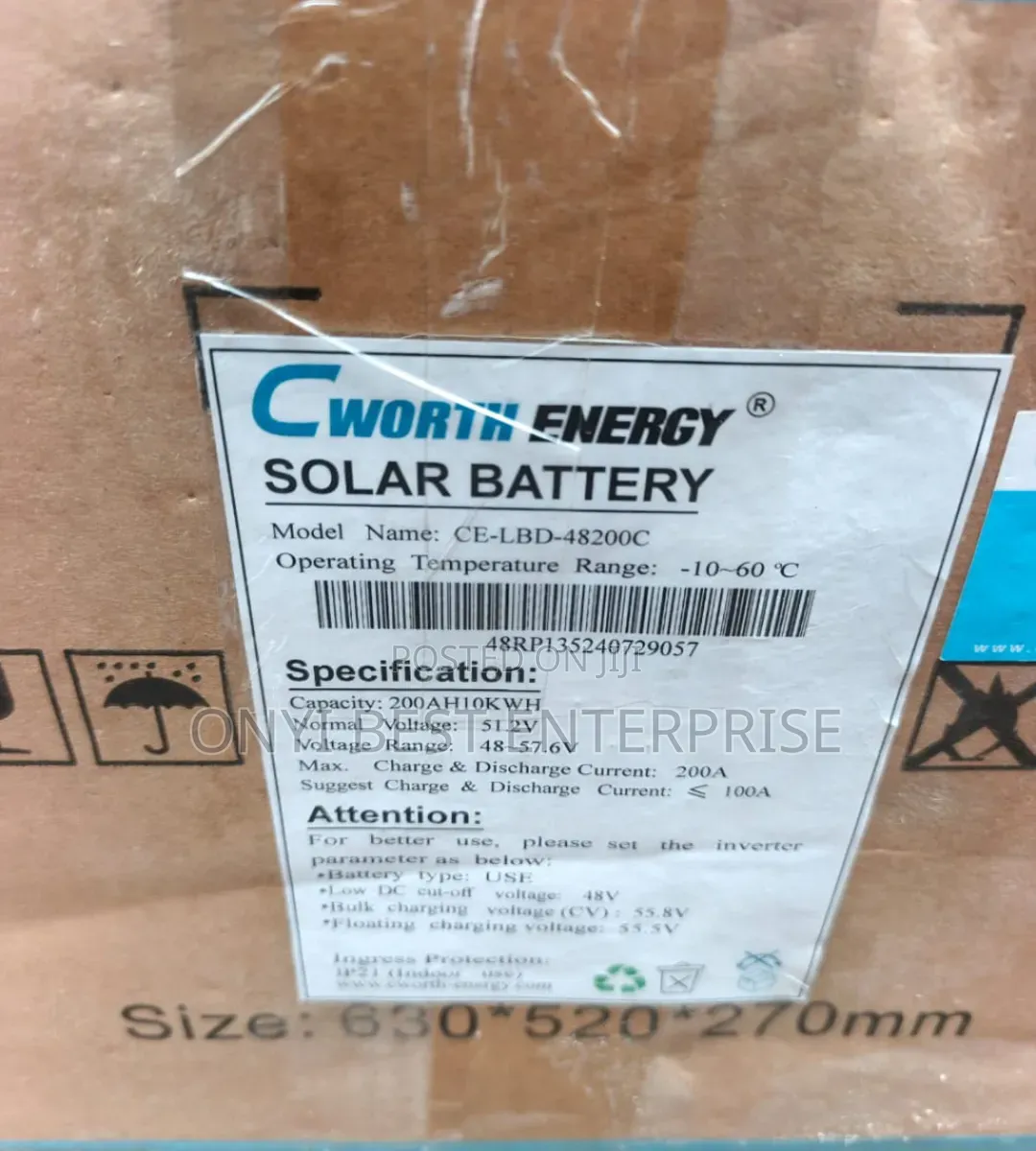 C Worth Lithium Ion Battery 10kwh (48v 51.2V)