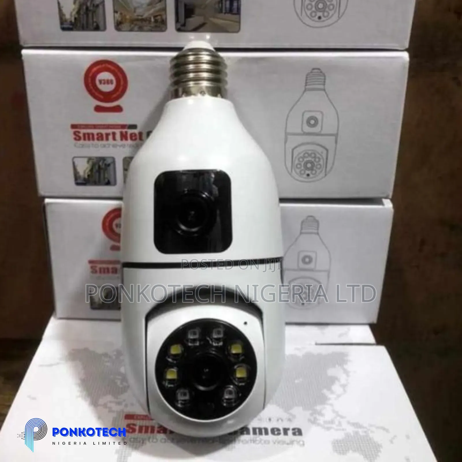 Dual Lens Bulb CCTV Camera