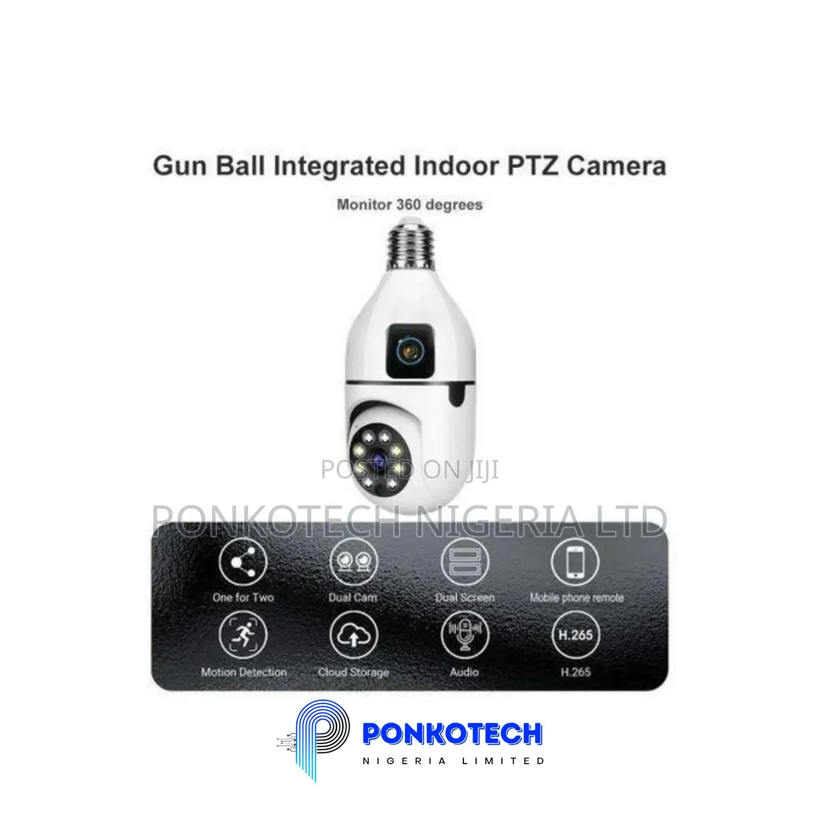 Dual Lens Bulb CCTV Camera